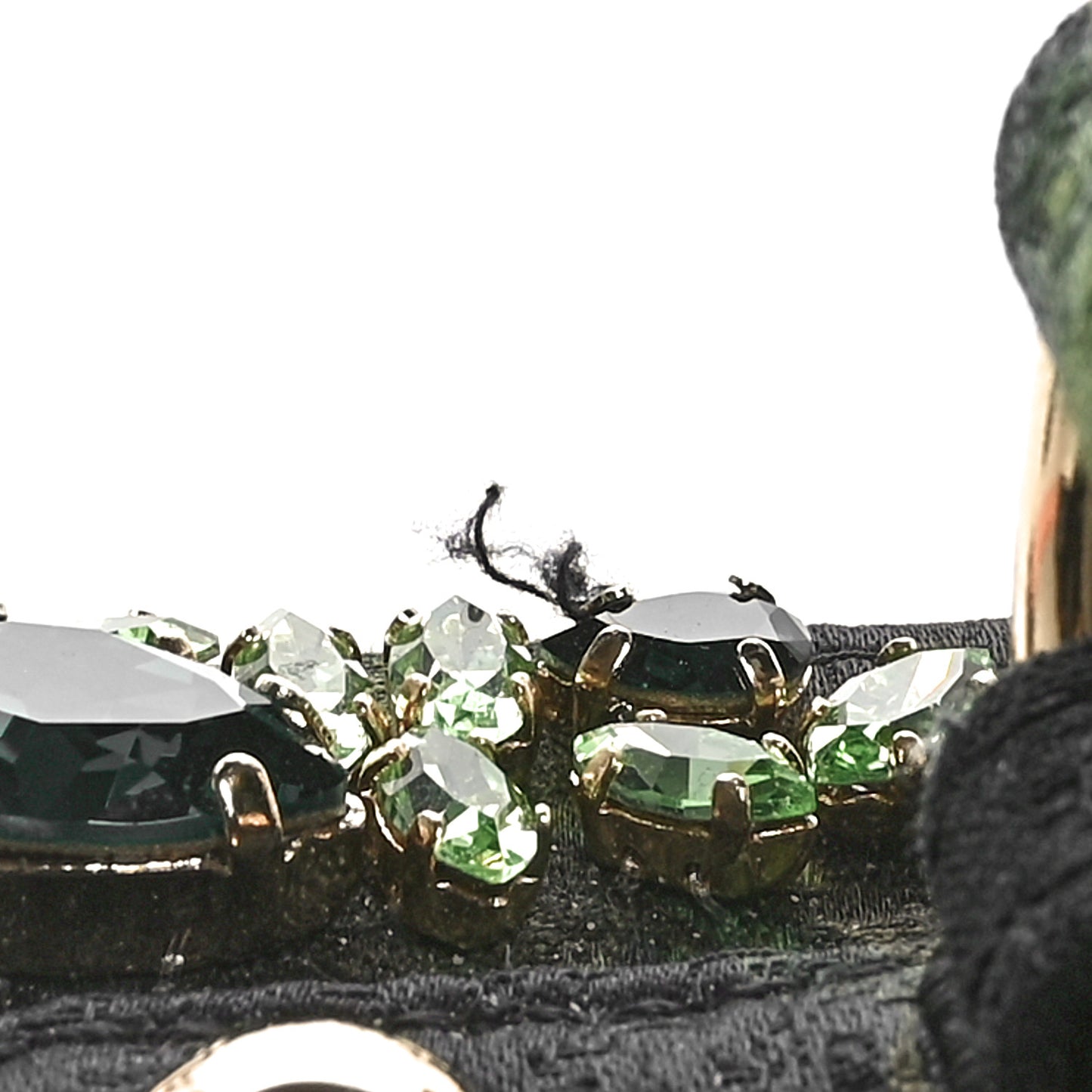 Brocade Crystal Embellished Floral Box Bag Black Multicolor