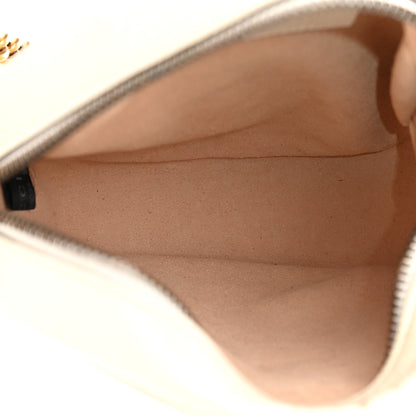 Gucci Calfskin Matelasse Mini GG Marmont Round Shoulder Bag White 5 of 14