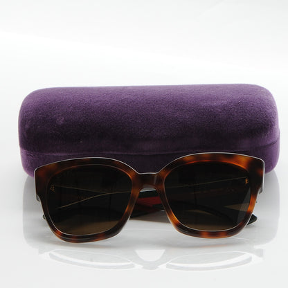Gucci Acetate Square Frame Web Sunglasses GG0059S Tortoise 8 of 8