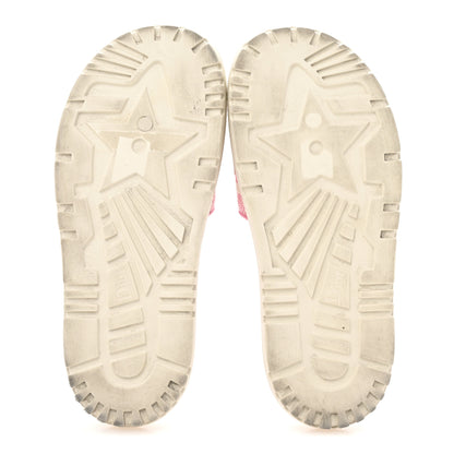 Christian Dior Micro PDP Cotton Houndstooth Embroidered Dway 10mm Slide Sandals 37.5 Peony 6 of 10
