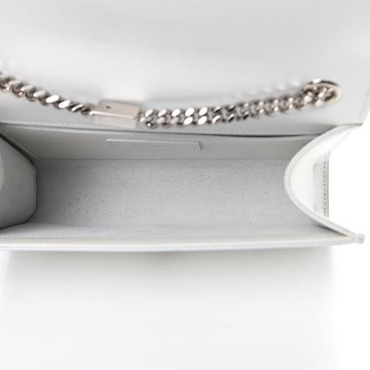 Saint Laurent Smooth Calfskin Small Classic Monogram Kate Tassel Satchel Optical White 5 of 16