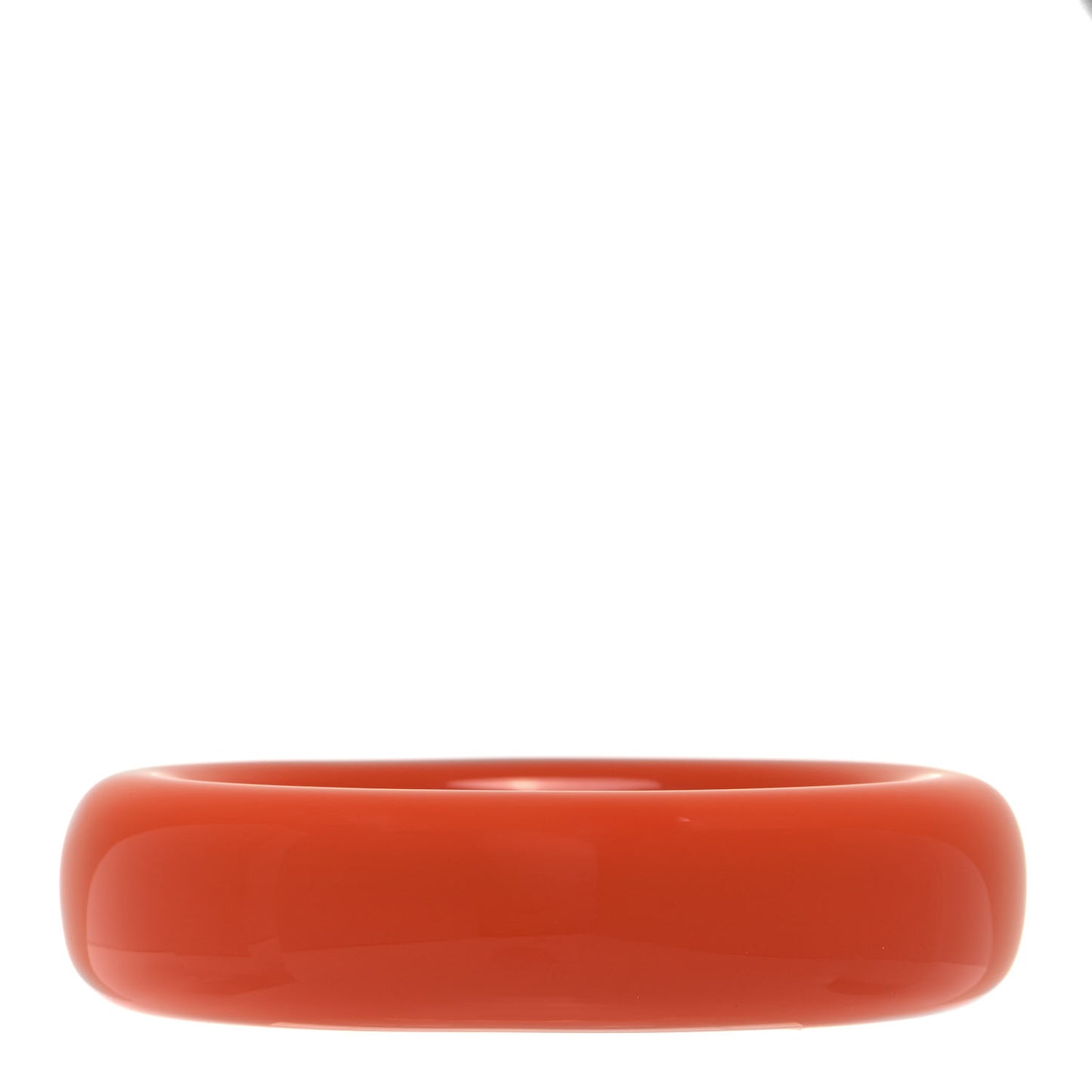Lacquered Hardwood Paloma Picasso Doughnut Bangle Bracelet Orange