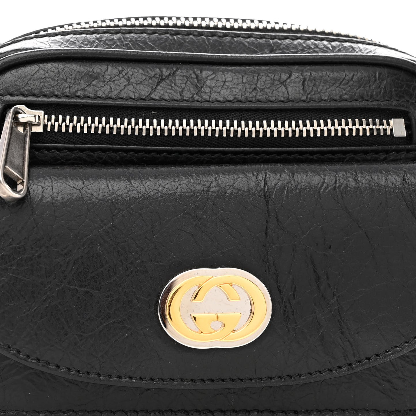Fluffy Calfskin Mini Morpheus Belt Bag 90 36 Black