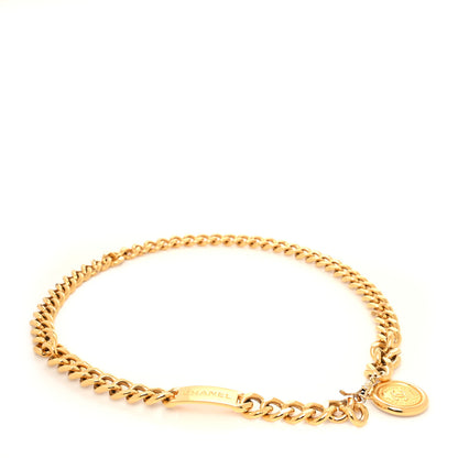 Chanel Metal Chain CC Medallion Belt Gold 1 of 4