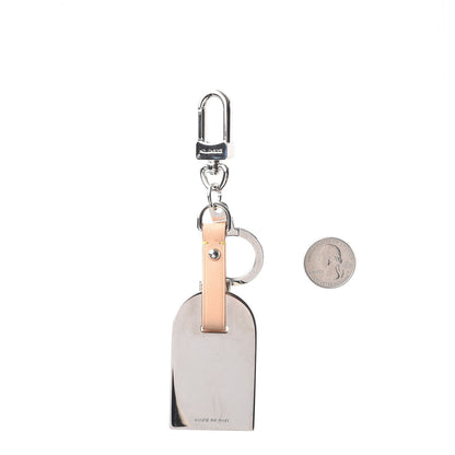 Louis Vuitton Metal Luggage Tag Key Holder Silver 2 of 8