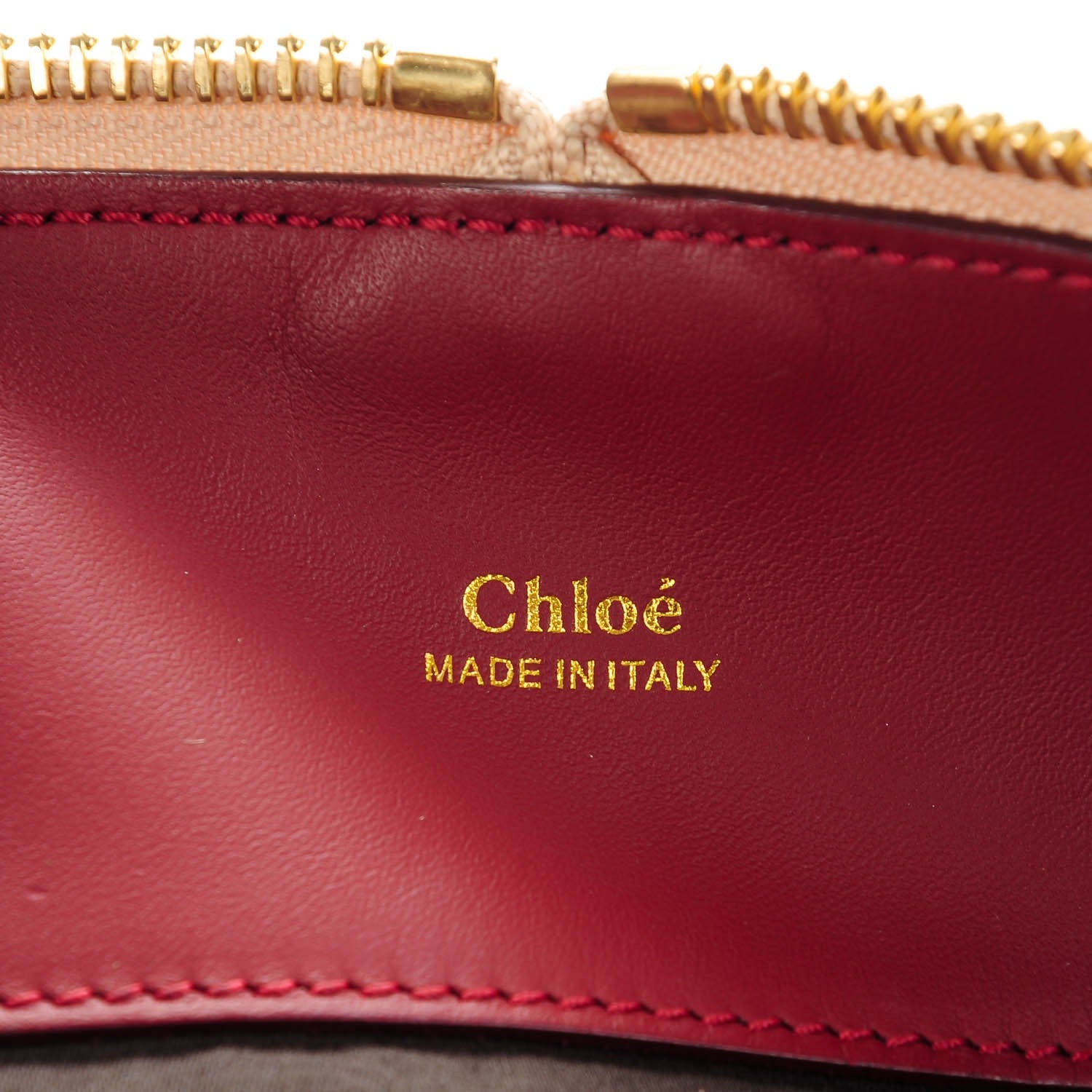 Chloe Smooth Calfskin Large Baylee Tote Crimson Fig 6 of 8