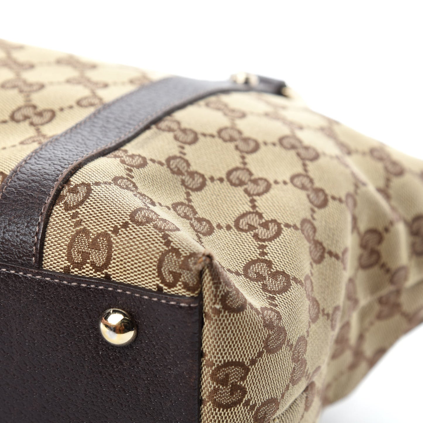 Monogram Medium Abbey Tote Dark Brown