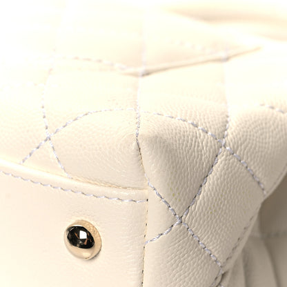 Chanel Caviar Quilted Mini Coco Handle Flap White 12 of 13