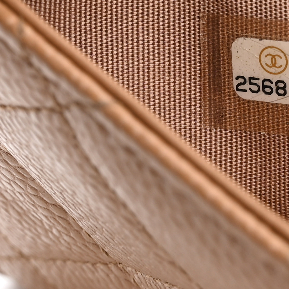 Caviar Quilted Large Golden Class Gusset Flap Wallet Beige