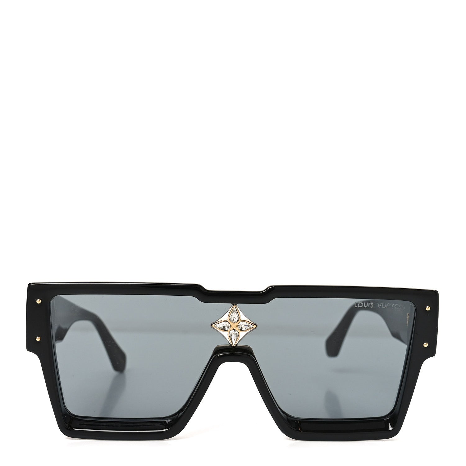 Louis Vuitton Acetate Swarovski Crystal Cyclone Sunglasses Z1578W Black 2 of 6