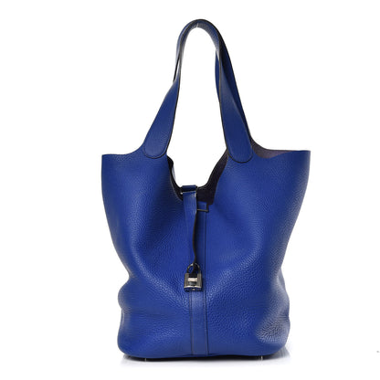 Hermes Taurillon Clemence Picotin Lock TGM Bleu Electrique 1 of 14
