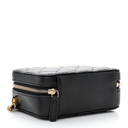 Chanel Lambskin Quilted CC Pearl Crush Camera Case Black 4 of 11