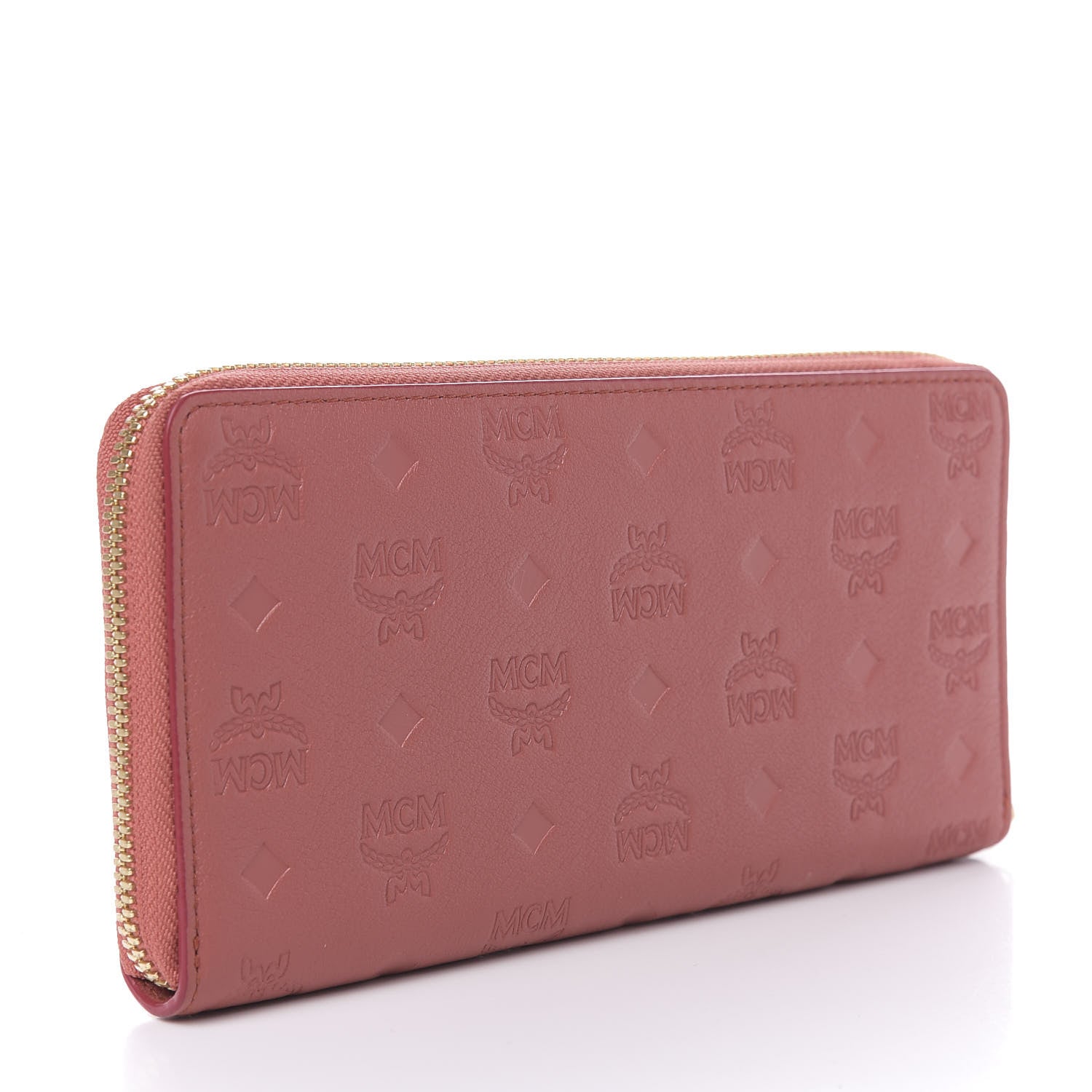 MCM Calfskin Ottomar Monogram Klara Zip Wallet Cocoa 3 of 7