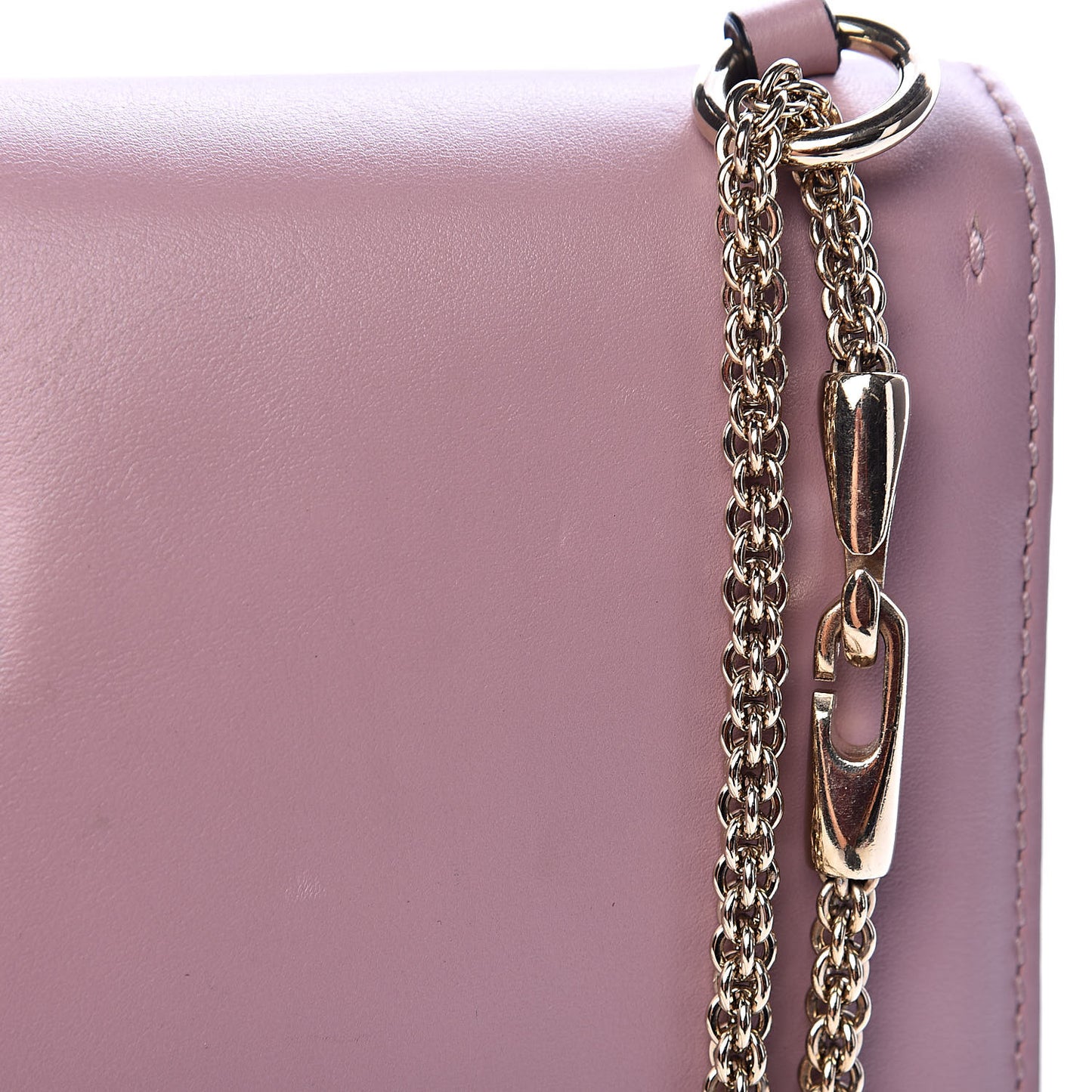 Vitello Medium Glam Lock Rockstud Flap Water Rose