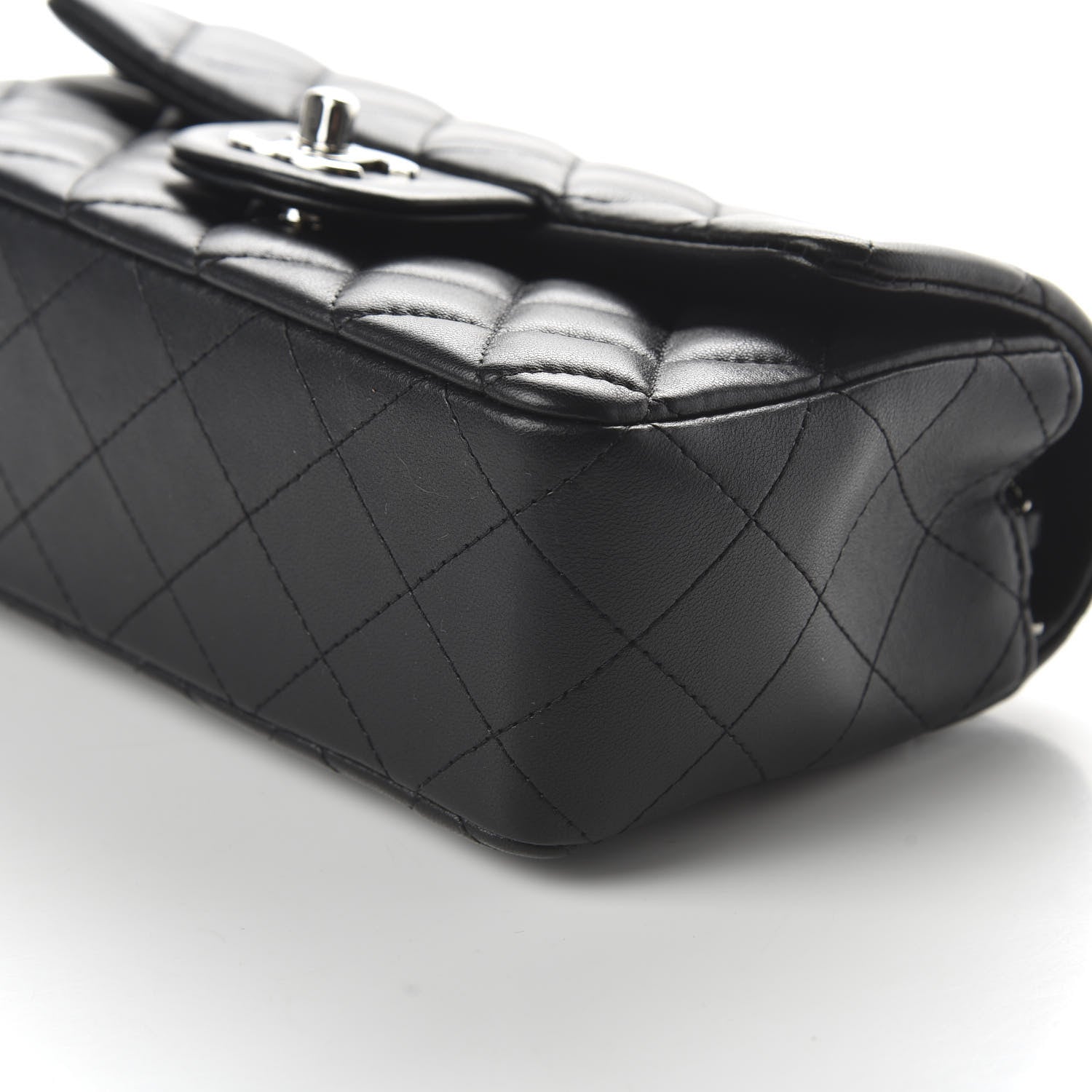 Chanel Lambskin Quilted Mini Rectangular Flap Black 7 of 11