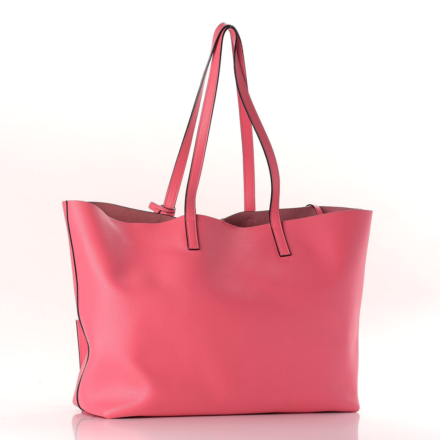 Calfskin Large Shopping Tote Pale Rose