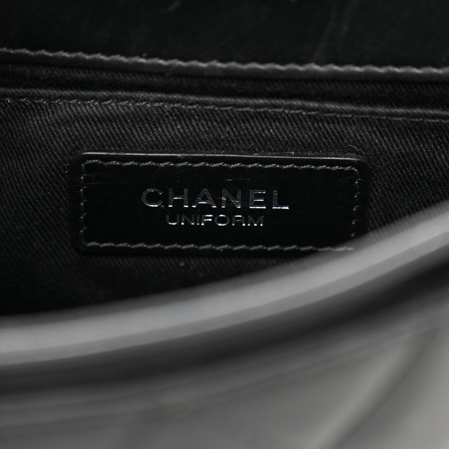 Calfskin Quilted CC Uniform Flap Belt Bag Black