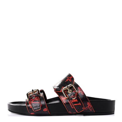 Louis Vuitton Catogram Bom Dia Flat Mule 37 Black Marron 1 of 5