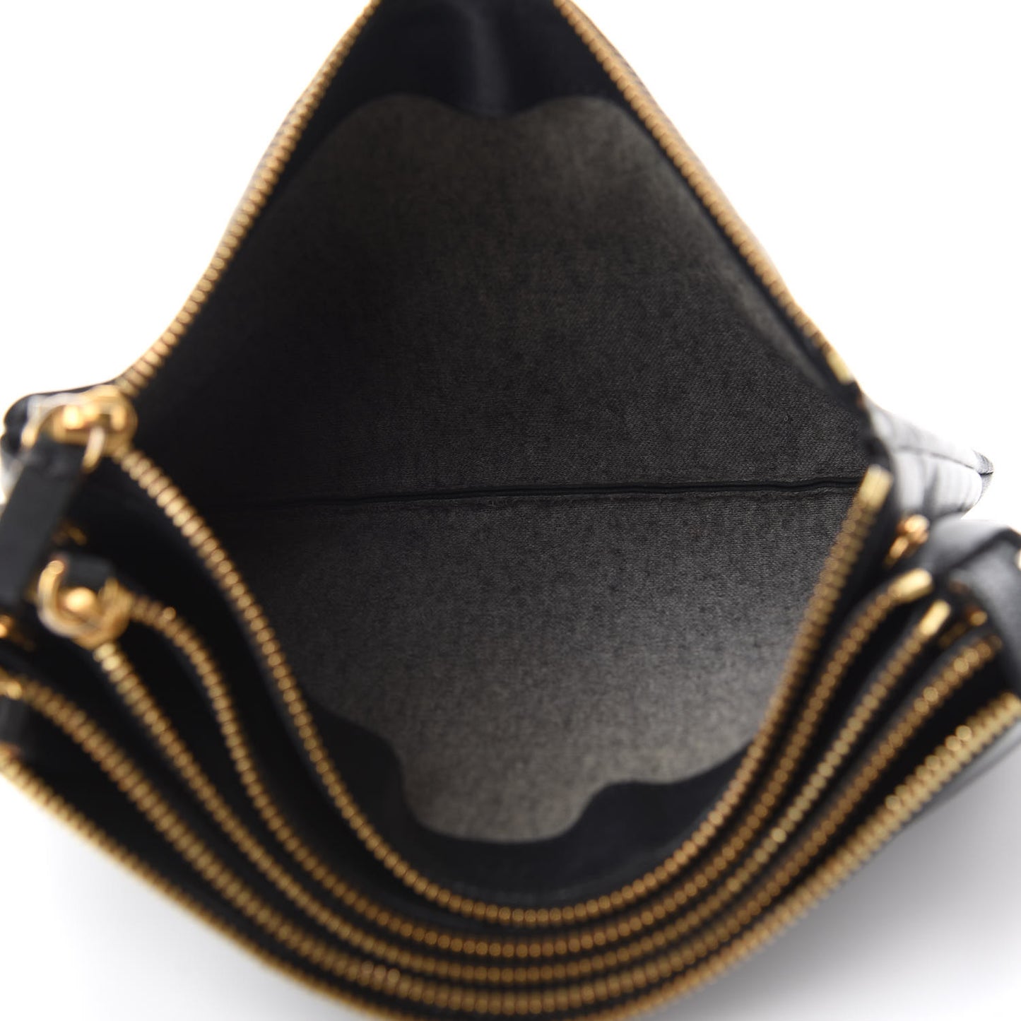 Lambskin Large Trio Crossbody Bag Black