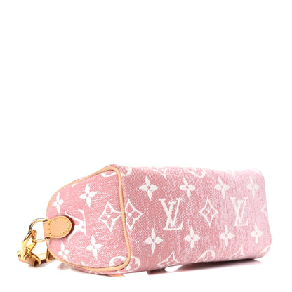 Louis Vuitton Monogram Jacquard Denim Nano Speedy Bandouliere Pink 4 of 10