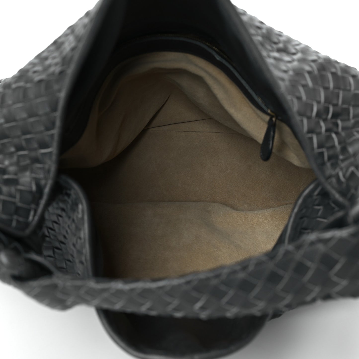 Nappa Intrecciato Sloane Hobo Ferro Gray