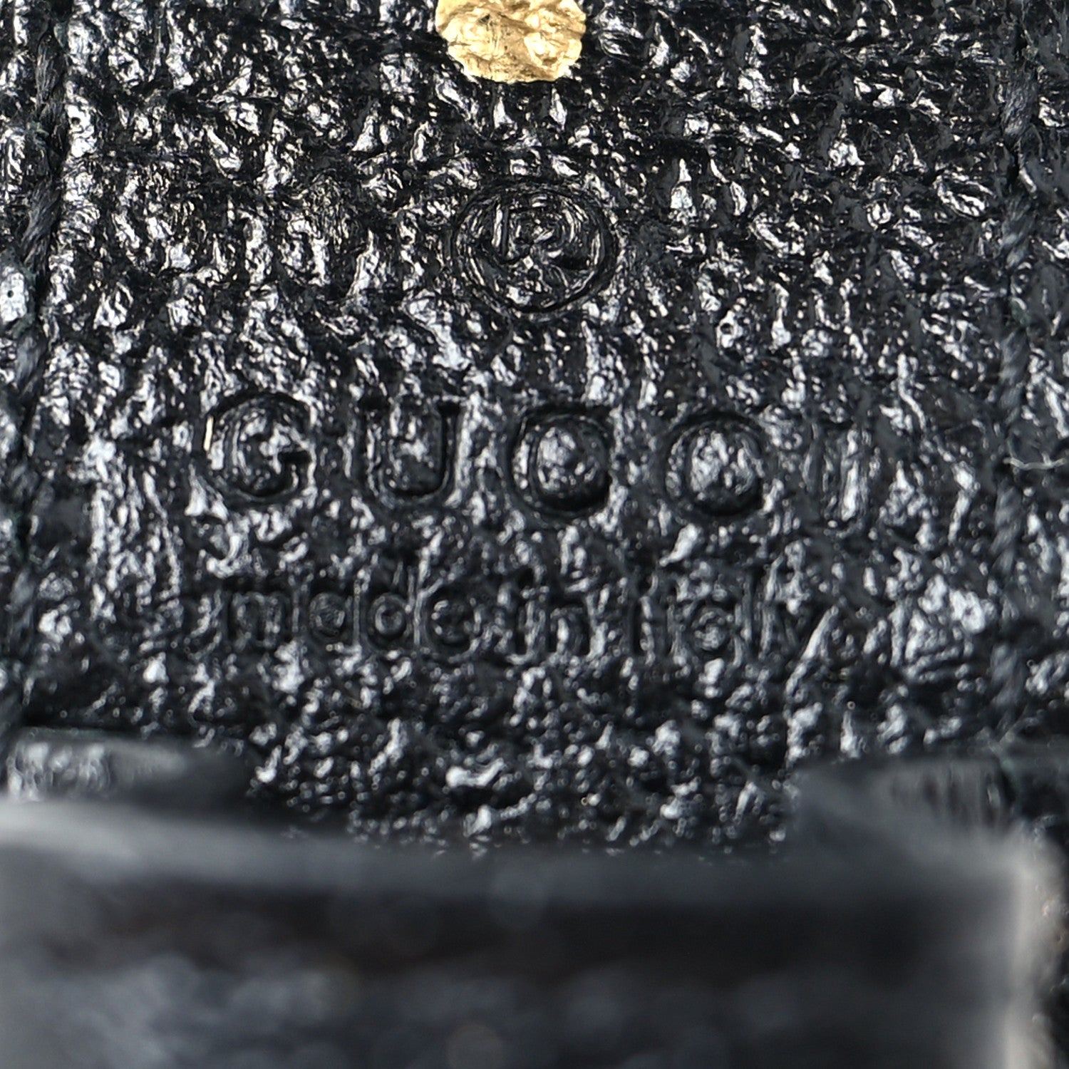 Gucci Textured Calfskin Enamel Single Porte Rouges Keychain Black 4 of 5