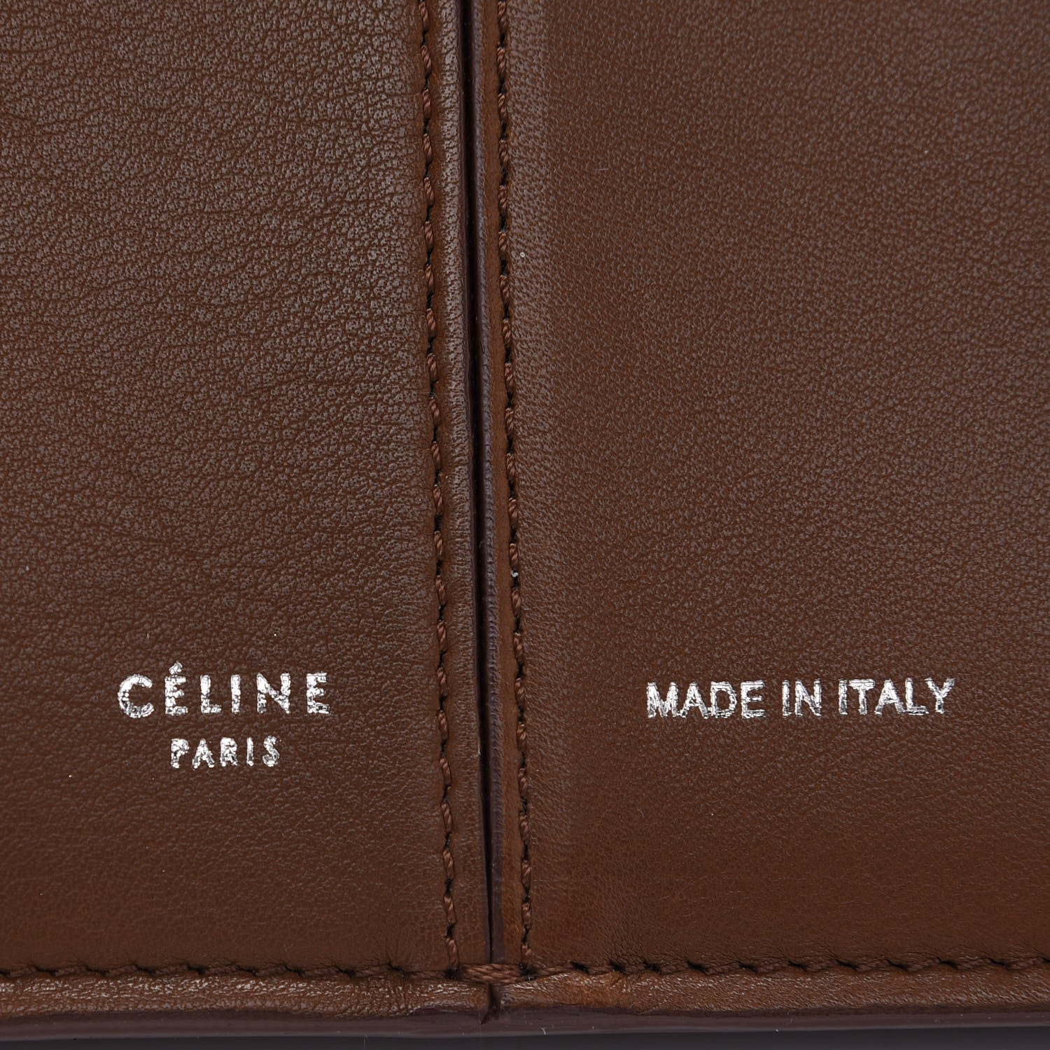 Celine Calfskin Medium Tri-Fold Bag Taupe 8 of 10