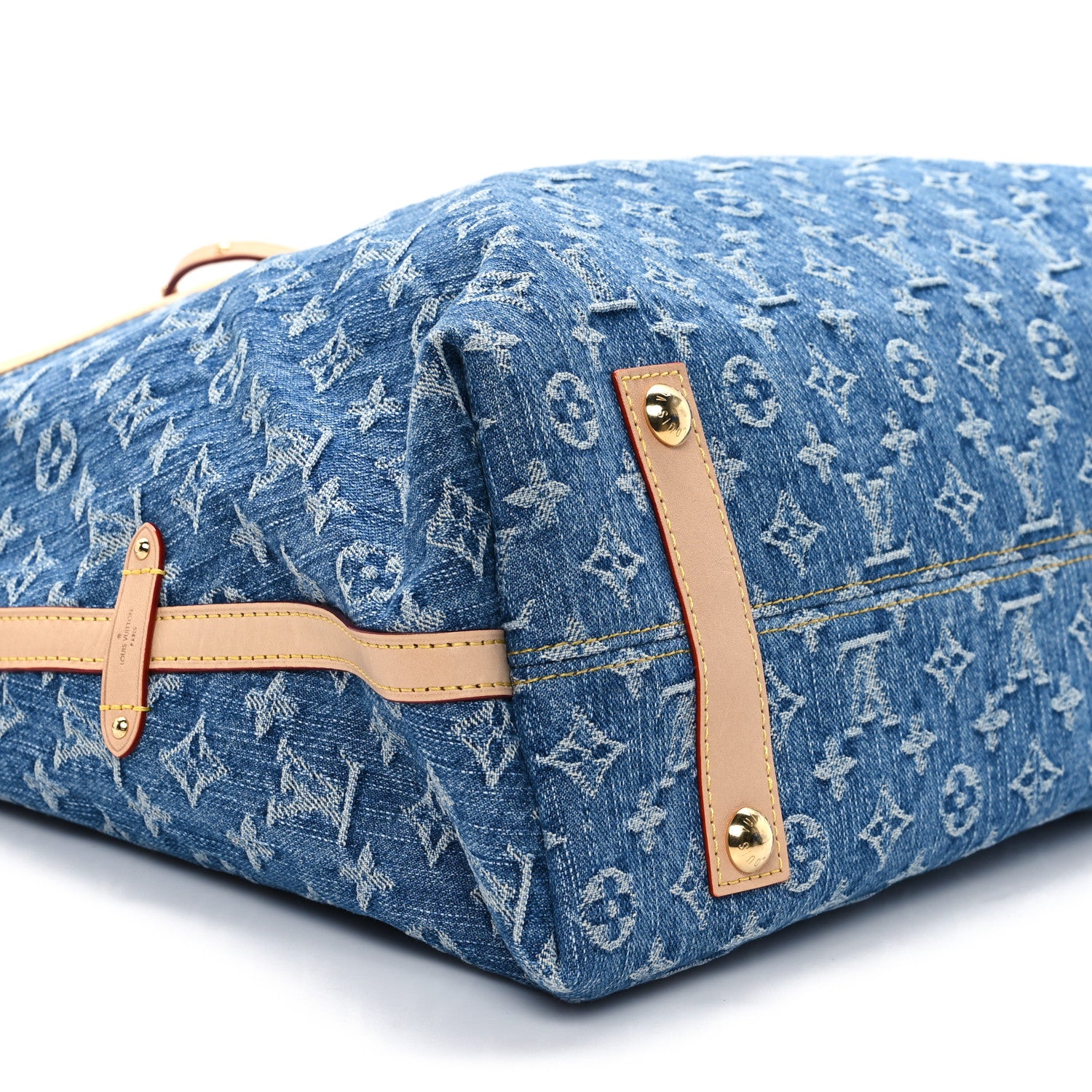 Louis Vuitton Monogram Denim CarryAll MM Blue 9 of 10