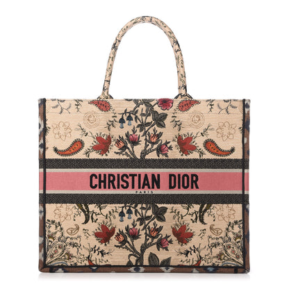 Christian Dior Canvas Embroidered Large Broderie Dior Flowers Book Tote Multicolor 1 of 13