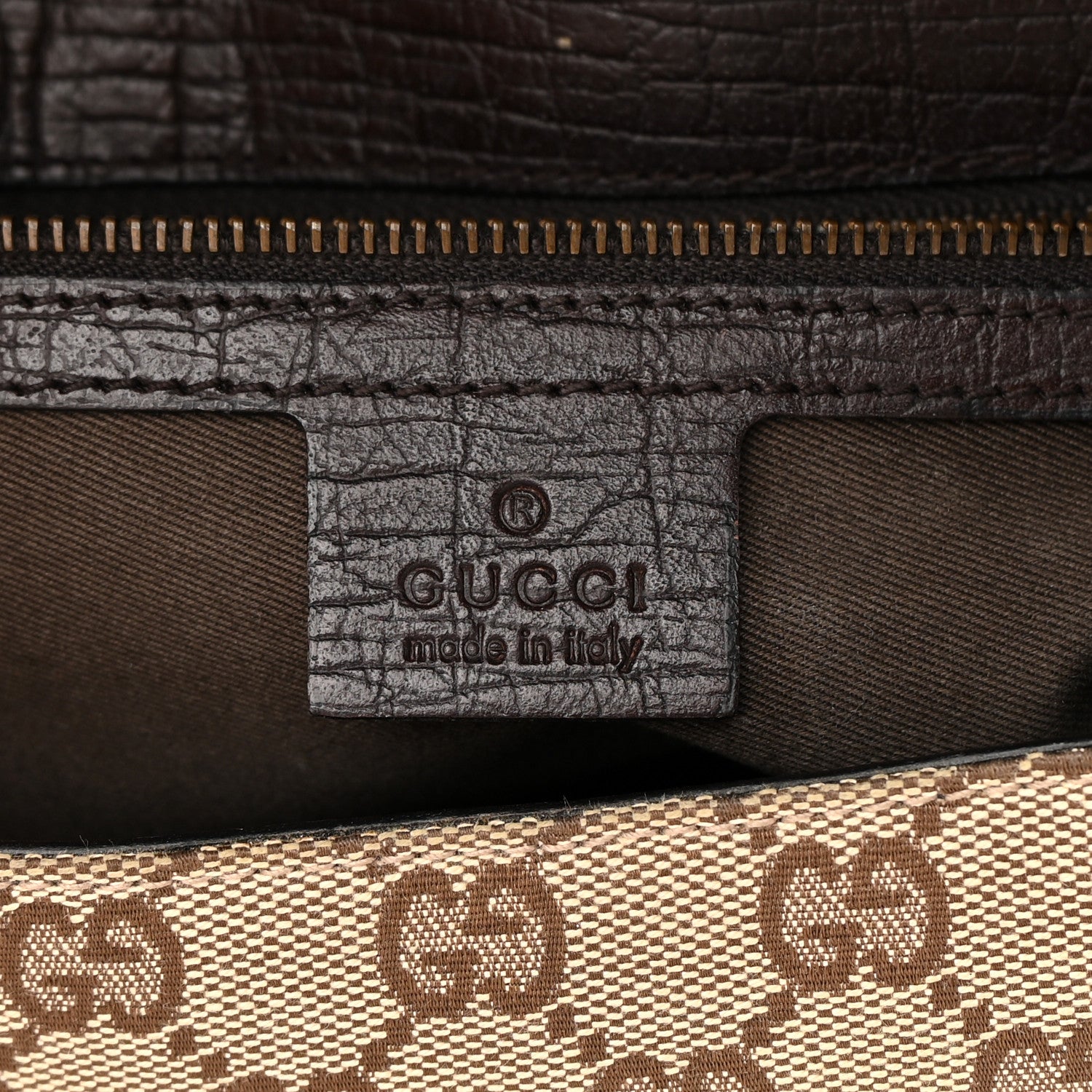 Gucci Monogram Horsebit Chain Flap Shoulder Bag Brown 6 of 13