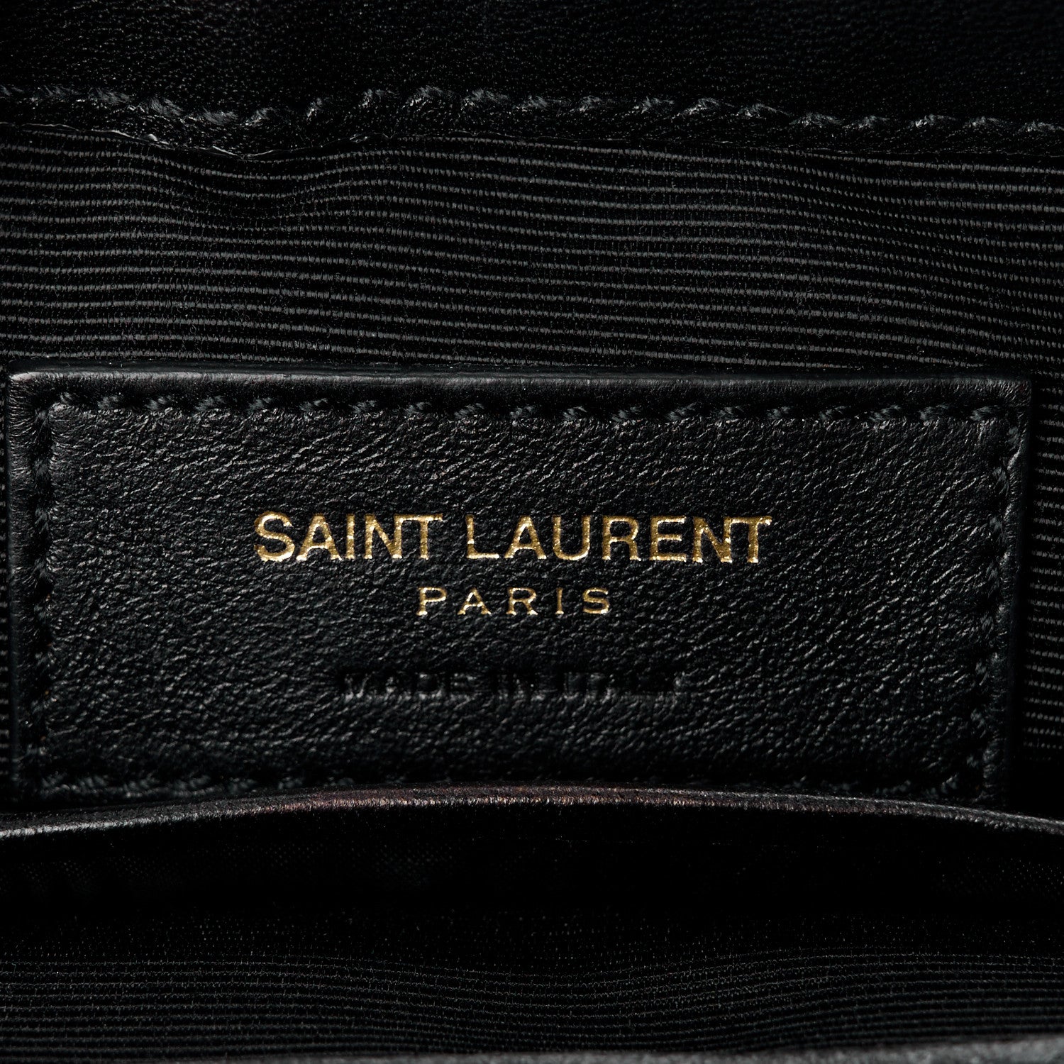Saint Laurent Sheepskin Matelasse Chevron Monogram Classic Baby Chain Bag Black 8 of 11