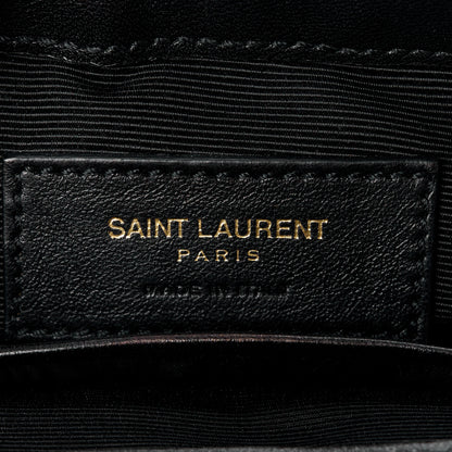 Saint Laurent Sheepskin Matelasse Chevron Monogram Classic Baby Chain Bag Black 8 of 11