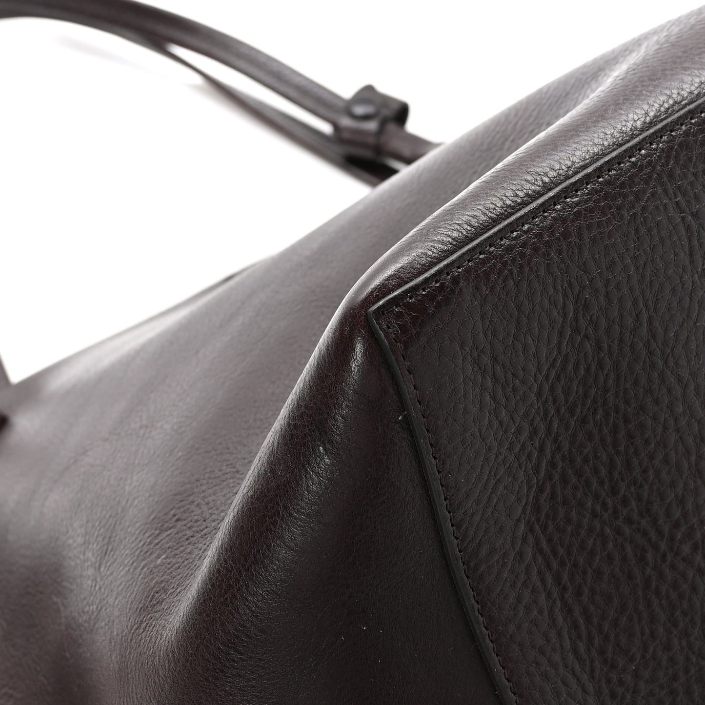 Grained Calfskin Park Tote Three Brown Ans