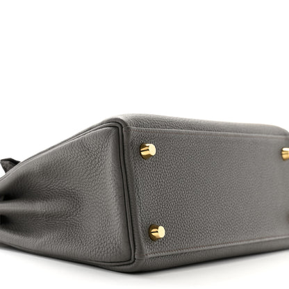 Hermes Togo Kelly Retourne 25 Etain 9 of 13