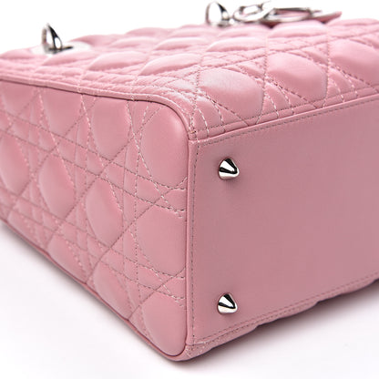 Christian Dior Lambskin Cannage Medium Lady Dior Pink 7 of 8