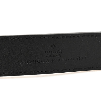 Gucci Calfskin GG Tennis Embossed Double G 40mm Belt 90 36 Black 3 of 4
