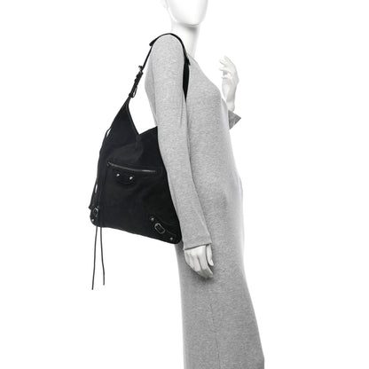 Balenciaga Suede Classic Hardware Besace Hobo Black 2 of 11
