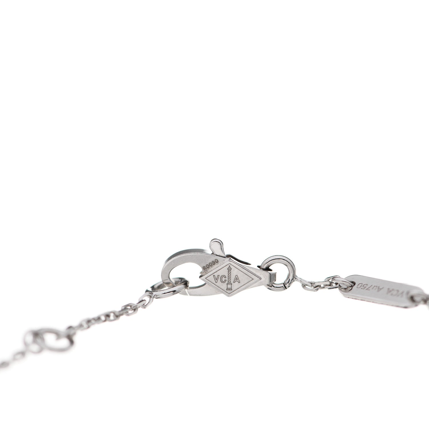 Van Cleef & Arpels 18K White Gold Turquoise Sweet Alhambra Butterfly Bracelet 3 of 5