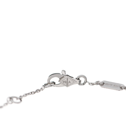 Van Cleef & Arpels 18K White Gold Turquoise Sweet Alhambra Butterfly Bracelet 3 of 5