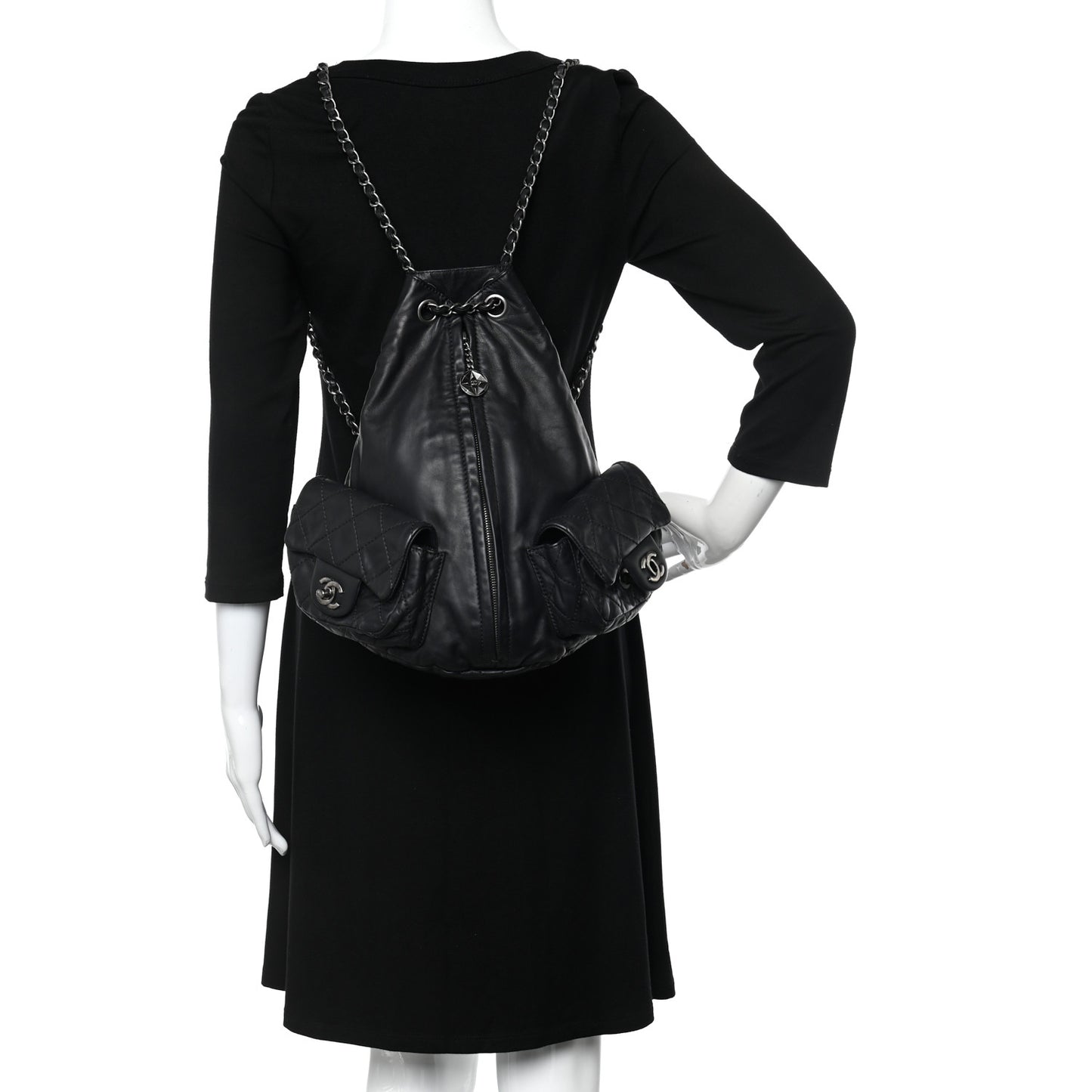 Calfskin Large Backpack Is Back Black