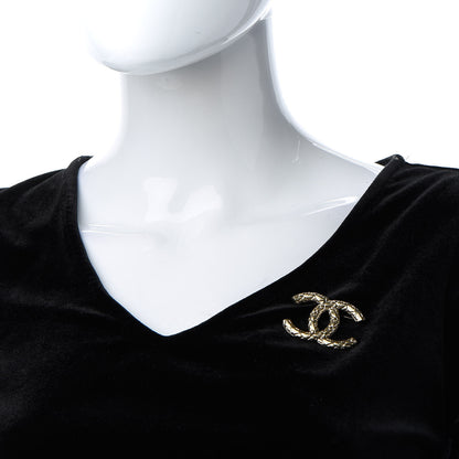 Chanel Metal CC Diamond Quilted Brooch Light Gold 2 of 5