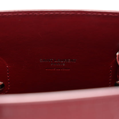 Saint Laurent Calfskin Crocodile Embossed Baby Sac De Jour Red 6 of 10