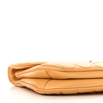 Chanel Lambskin Quilted Pagode Piping Flap Dark Yellow 9 of 11