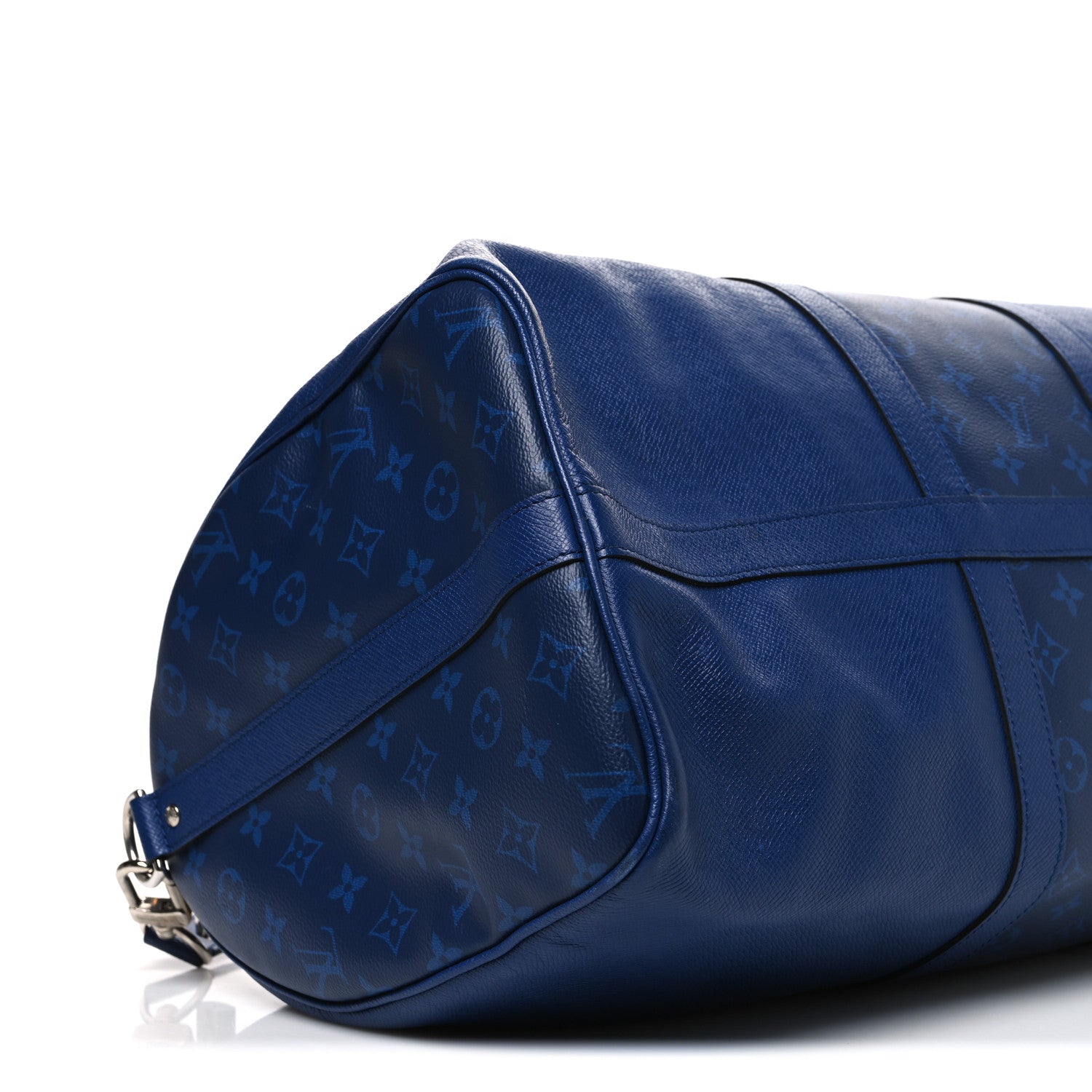 Louis Vuitton Taiga Monogram Eclipse Keepall Bandouliere 50 Pacific Blue 8 of 10