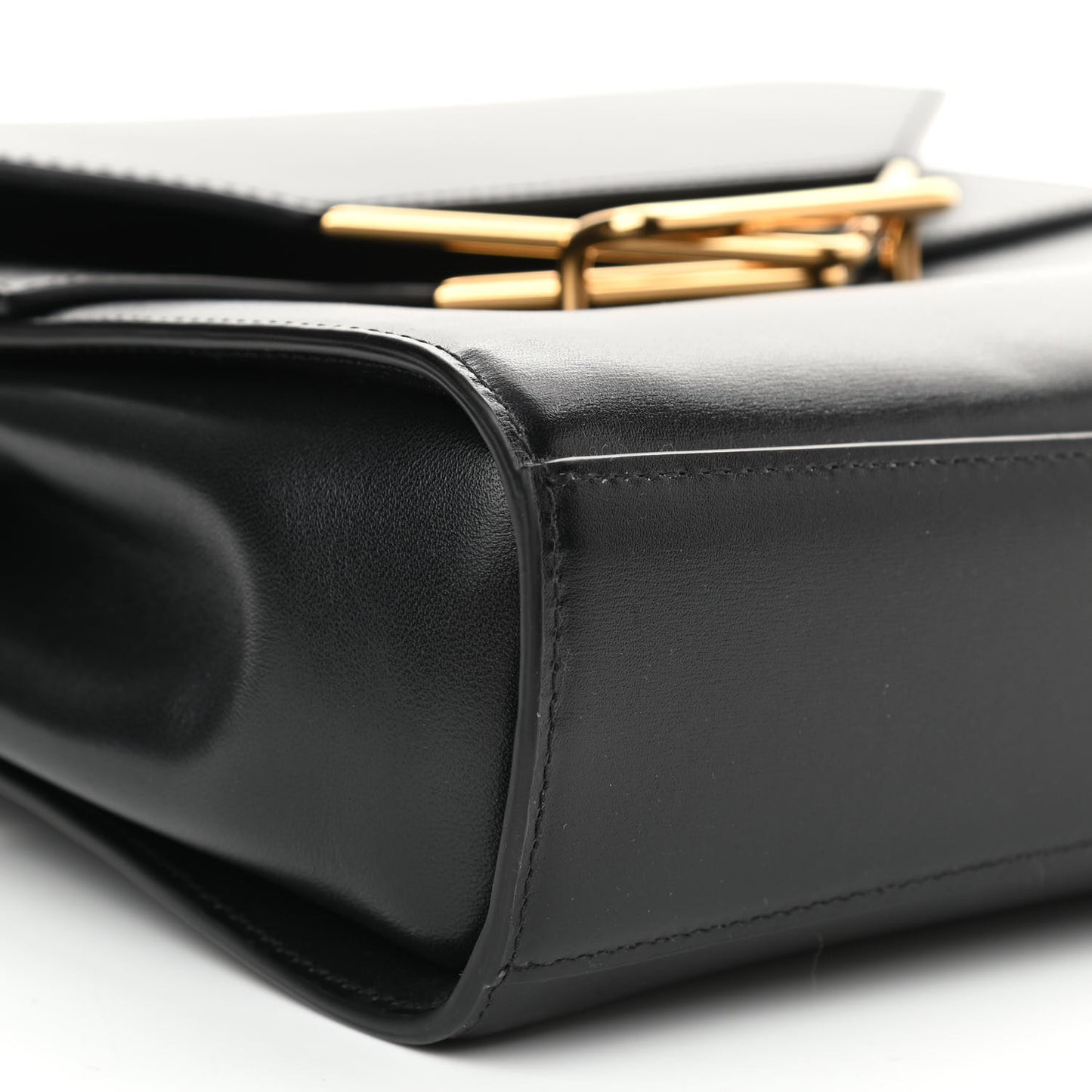 Box Calfskin Nappa Clip Bag Black