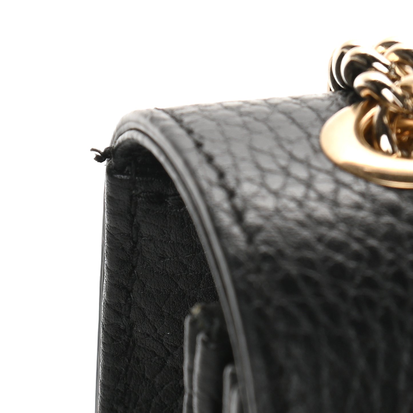 Dollar Calfskin Small Interlocking G Shoulder Bag Black