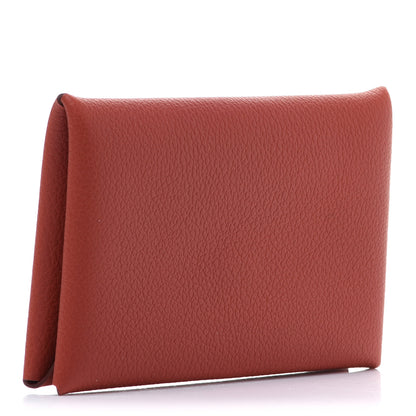 Hermes Evercolor Calvi Card Case Brique 3 of 8