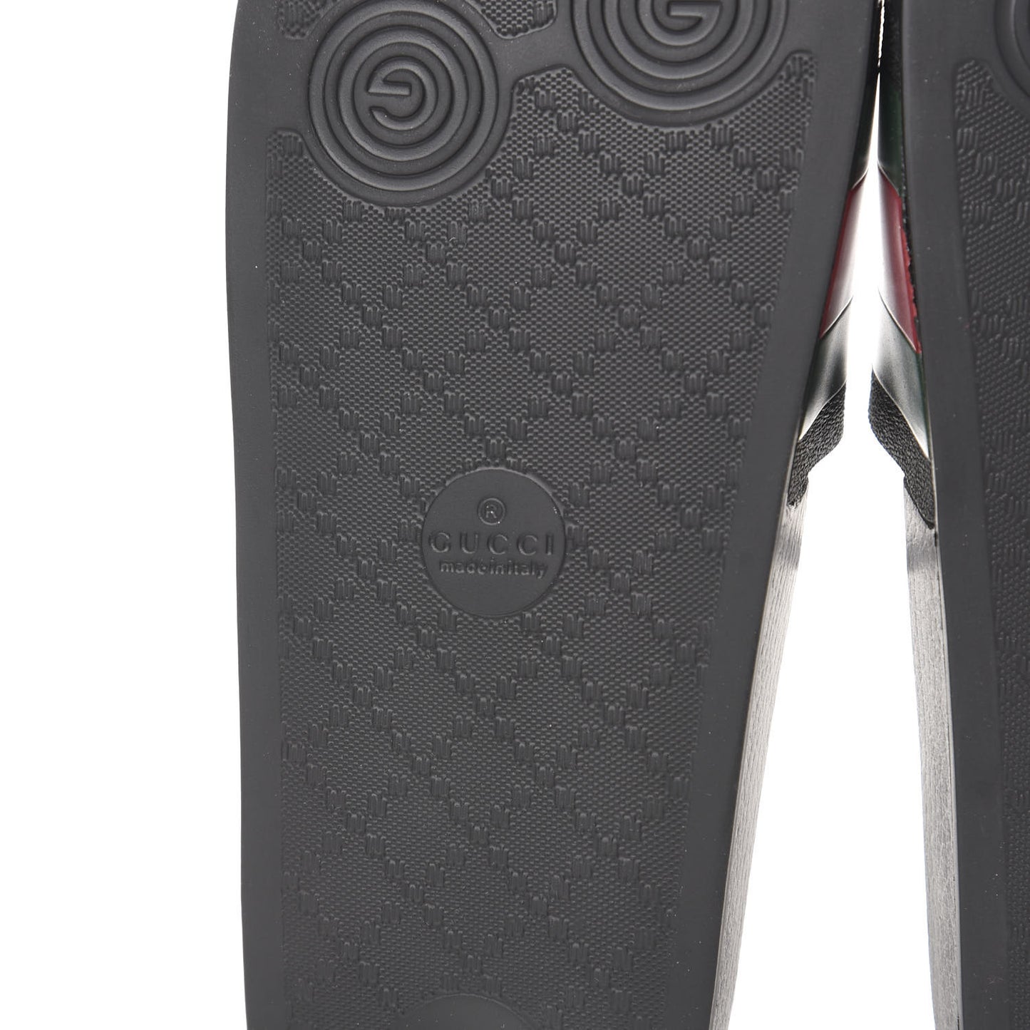 Rubber Web Mens Pool Slide Sandals 10 Black Green Red
