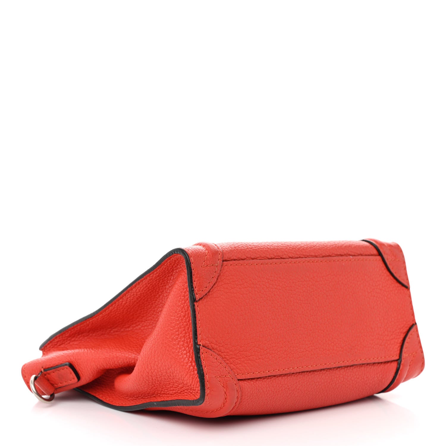 Celine Drummed Calfskin Nano Luggage Red 4 of 17