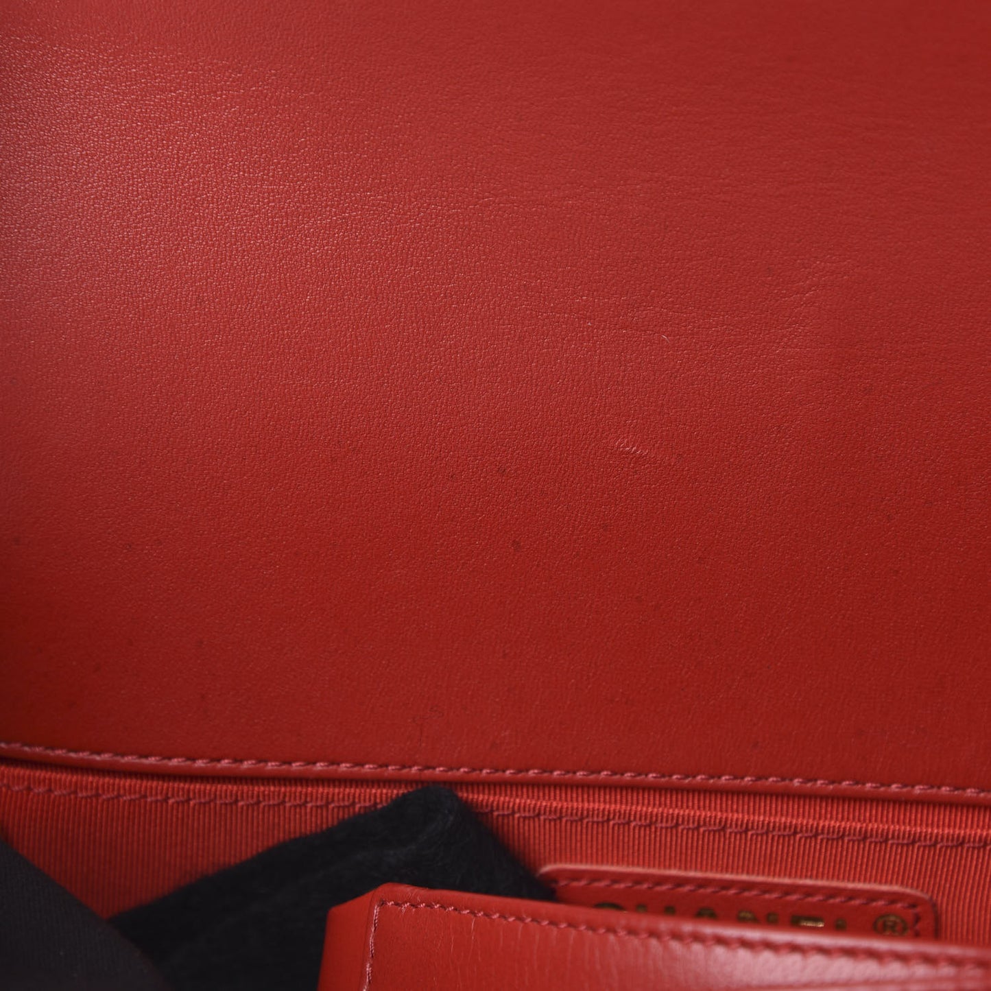 Lambskin Quilted Medium Boy Flap Red